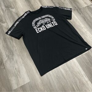 Ecko Unltd Shirt Black Short Sleeve Crew Neck Logo Active Mens Size 3xl
